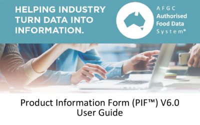 AFGC PIF V6 User Guide now available